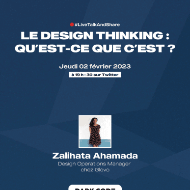 En live twitter nous parleront du Design Thinking avec <span style="color: var(--primary-color, #0089ee);">Zalihata.</span>